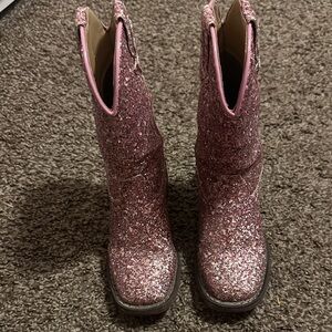 Sparkly Pink Kids Boots